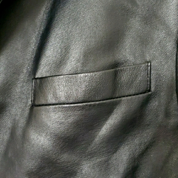 Croft & Barrow Men's Large Black Leather Jacket - Picture 2 of 8